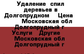 Удаление, спил деревьев в Долгопрудном. › Цена ­ 1 500 - Московская обл., Долгопрудный г. Услуги » Другие   . Московская обл.,Долгопрудный г.